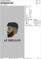 AP Dhillon Embroidery File 4 size