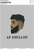 AP Dhillon Embroidery File 4 size