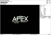 Apextext Embroidery File 6 sizes