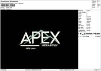 Apextext Embroidery File 6 sizes