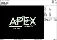 Apextext Embroidery File 6 sizes
