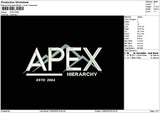 Apextext Embroidery File 6 sizes