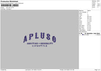 Apluso Embroidery File 6 sizes