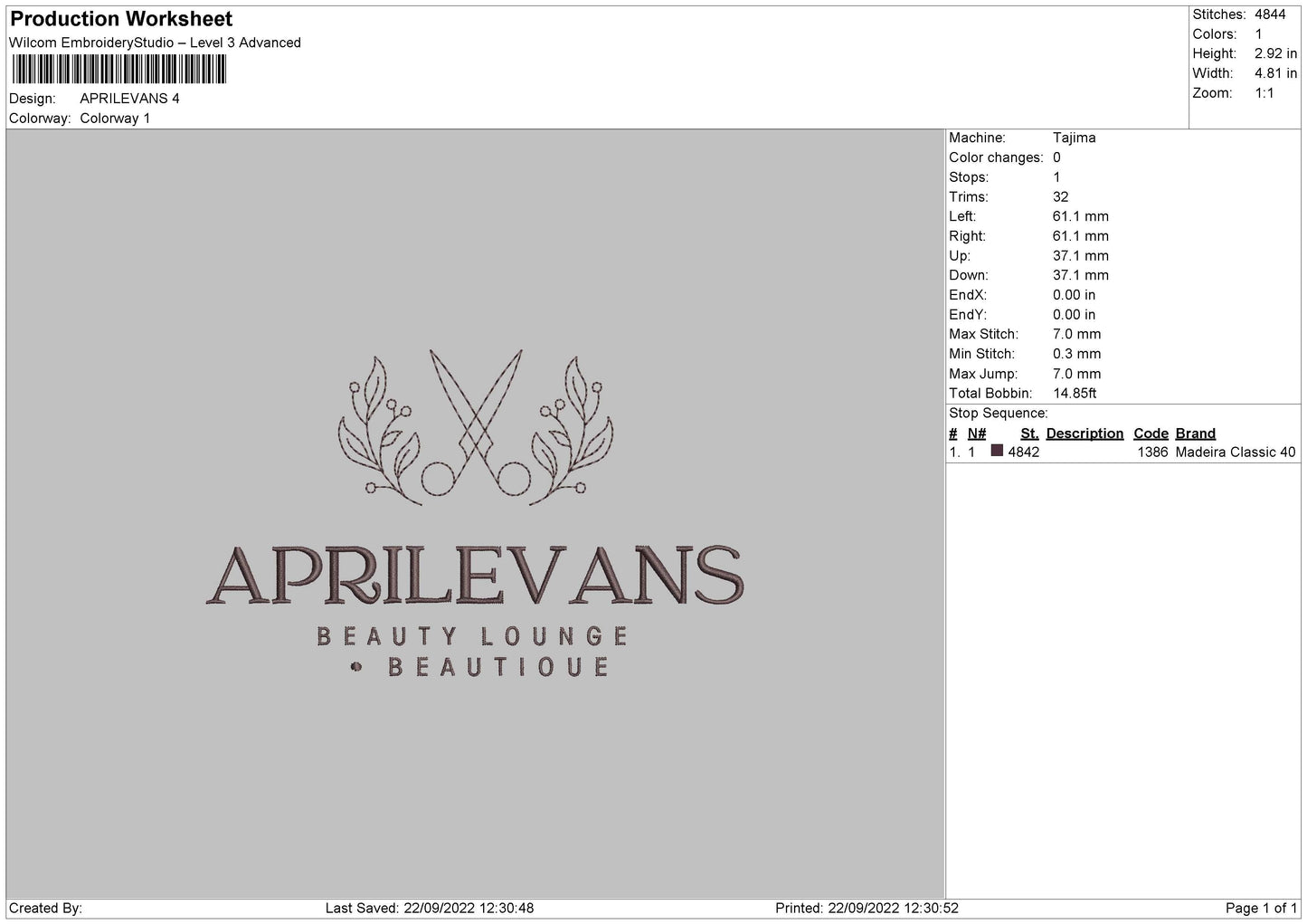 Aprilevans Embroidery File 5 sizes
