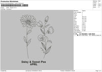 April Flo Embroidery File 6 sizes