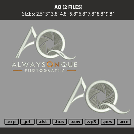 Aq Text Embroidery Machine Design 2 Files