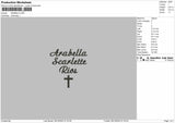 Arabelatext Embroidery File 6 sizes