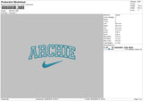 Archietext Embroidery File 6 sizes