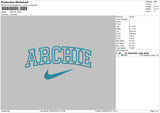 Archietext Embroidery File 6 sizes