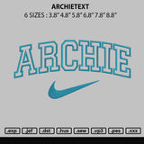 Archietext Embroidery File 6 sizes