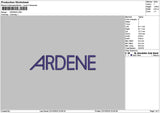 Ardentext Embroidery File 6 sizes