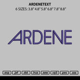 Ardentext Embroidery File 6 sizes