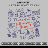 Areyoutext Embroidery File 6 sizes