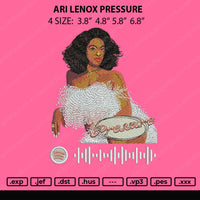 Ari Lenox Pressure Embroidery File 4 size