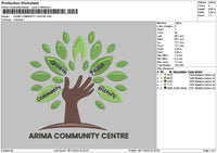 Treetext 1811 Embroidery File 6 sizes