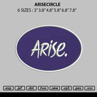 Arisecircle Embroidery File 6 sizes