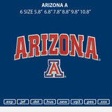 Arizona A Embroidery File 6 sizes