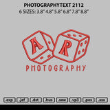 Photographytext 2112 Embroidery File 6 sizes
