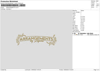 Arrangements Embroidery File 6 sizes