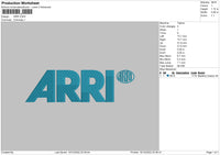 Arri Embroidery File 6 sizes