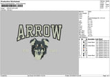 Arrow Dog Embroidery File 6 sizes