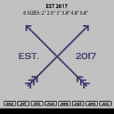 Est 2017 Embroidery File 6 sizes