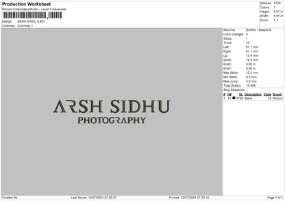 Arsh As Text Embroidery 2 Files