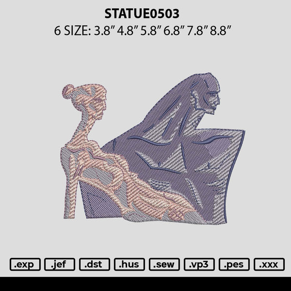 Statue0503 Embroidery File 6 sizes