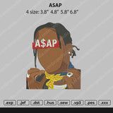 Asap Embroidery File 4 size