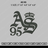 AS 95 Embroidery File 4 size