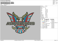 Asapbarbers Embroidery File 4 size