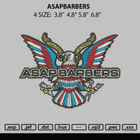 Asapbarbers Embroidery File 4 size