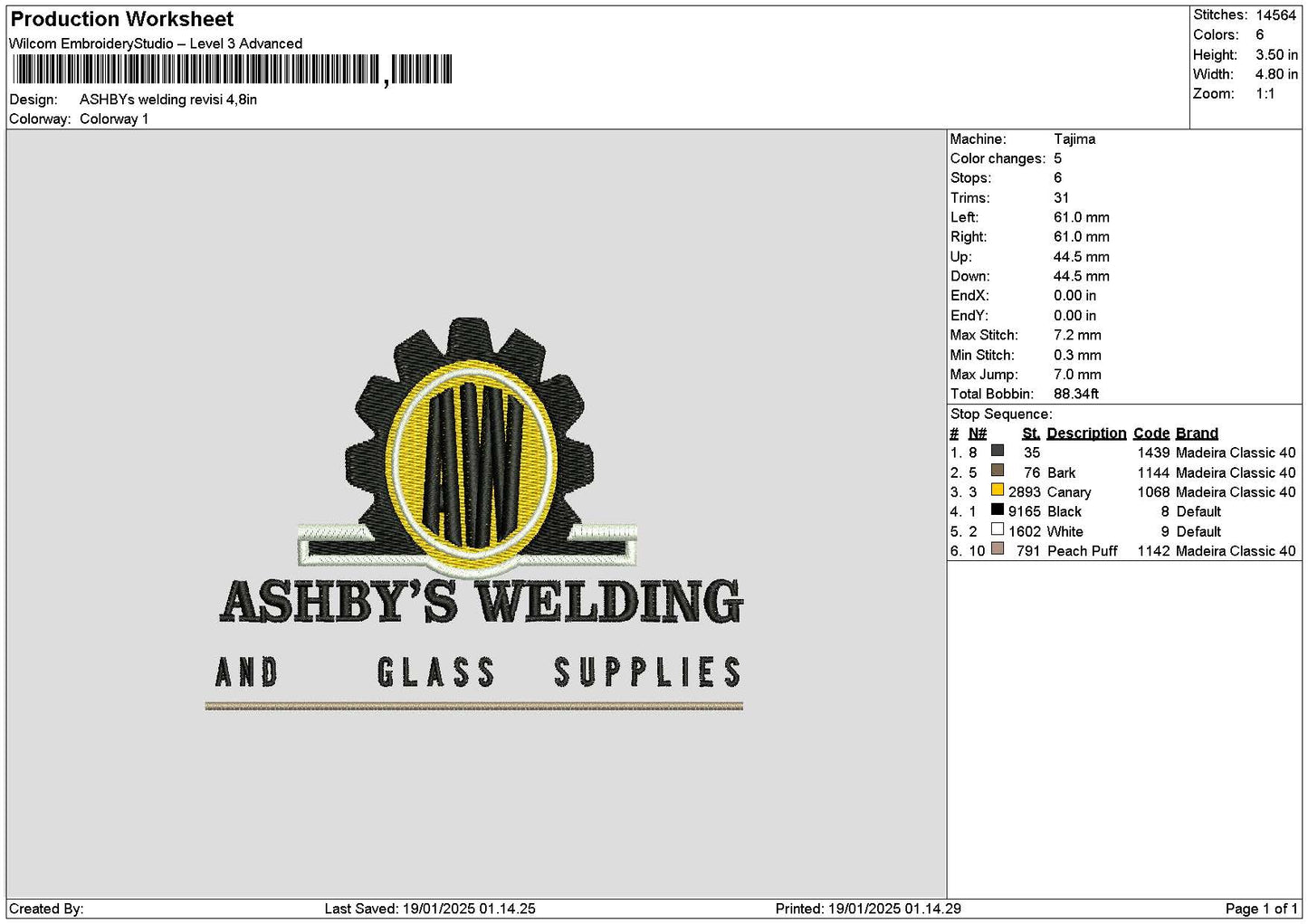 Ashbystext Embroidery File 6 sizes