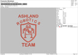 Ashland Robotics Team Embroidery File 4 size