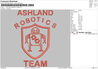 Ashland Robotics Team Embroidery File 4 size