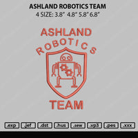 Ashland Robotics Team Embroidery File 4 size