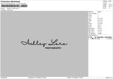 Ashleytext Embroidery File 6 sizes