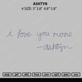 Ashtyn Embroidery File 4 size