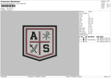 As Logo EMbroidery File 6 sizes