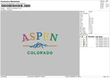 Aspen Colorado Embroidery File 5 sizes