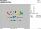 Aspen Colorado Embroidery File 5 sizes