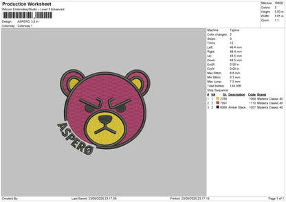 ASPERO Embroidery Machine Design Files