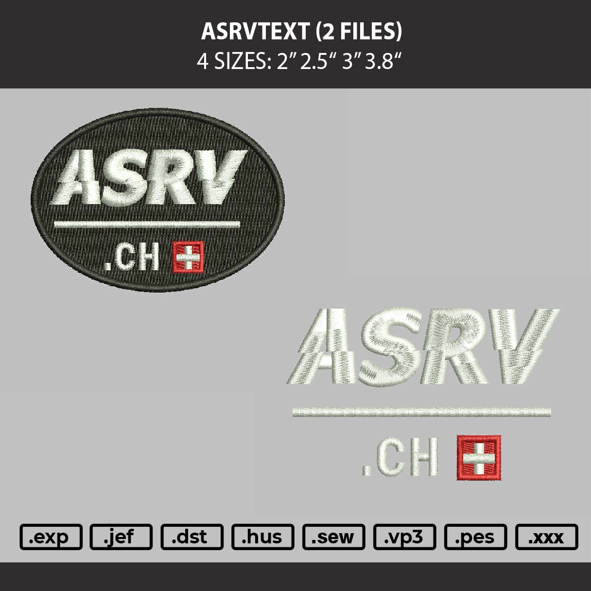 Asrvtext Embroidery Machine Design 2 Files