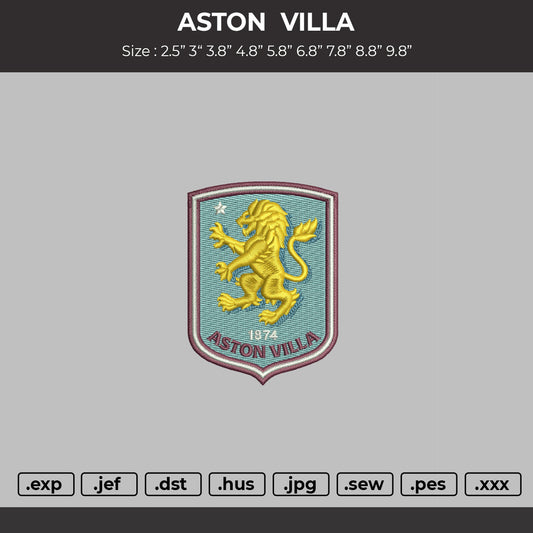 Aston Villa  Embroidery Machine Design  File