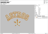 Astro H Embroidery File 6 sizes