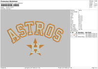 Astro H Embroidery File 6 sizes