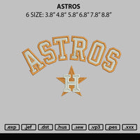 Astro H Embroidery File 6 sizes