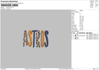 Astros Embroidery File 6 sizes