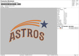 Astros V02 Embroidery File 6 sizes