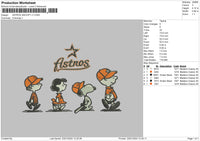 Astrosnoopy V1 Embroidery File 6 sizes